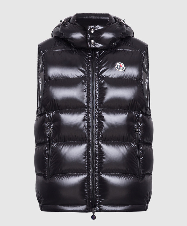 は*る様 MONCLER Bormes Moncler - Bormes down jacket with logo in black 1A0010068950