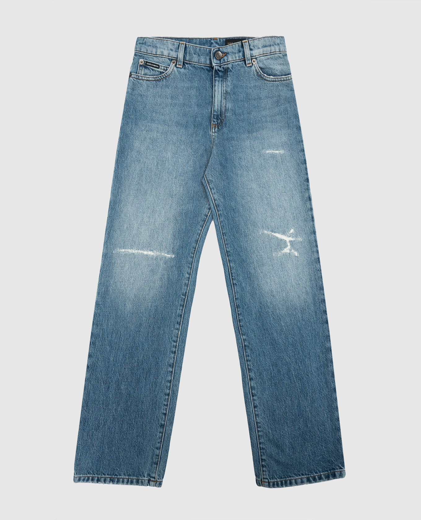 

Children's blue jeans with holes and logo Dolce&Gabbana