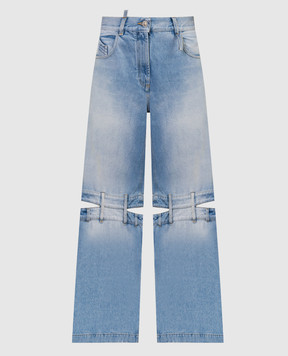 The Attico Blue jeans with cutouts 241WCP157D073