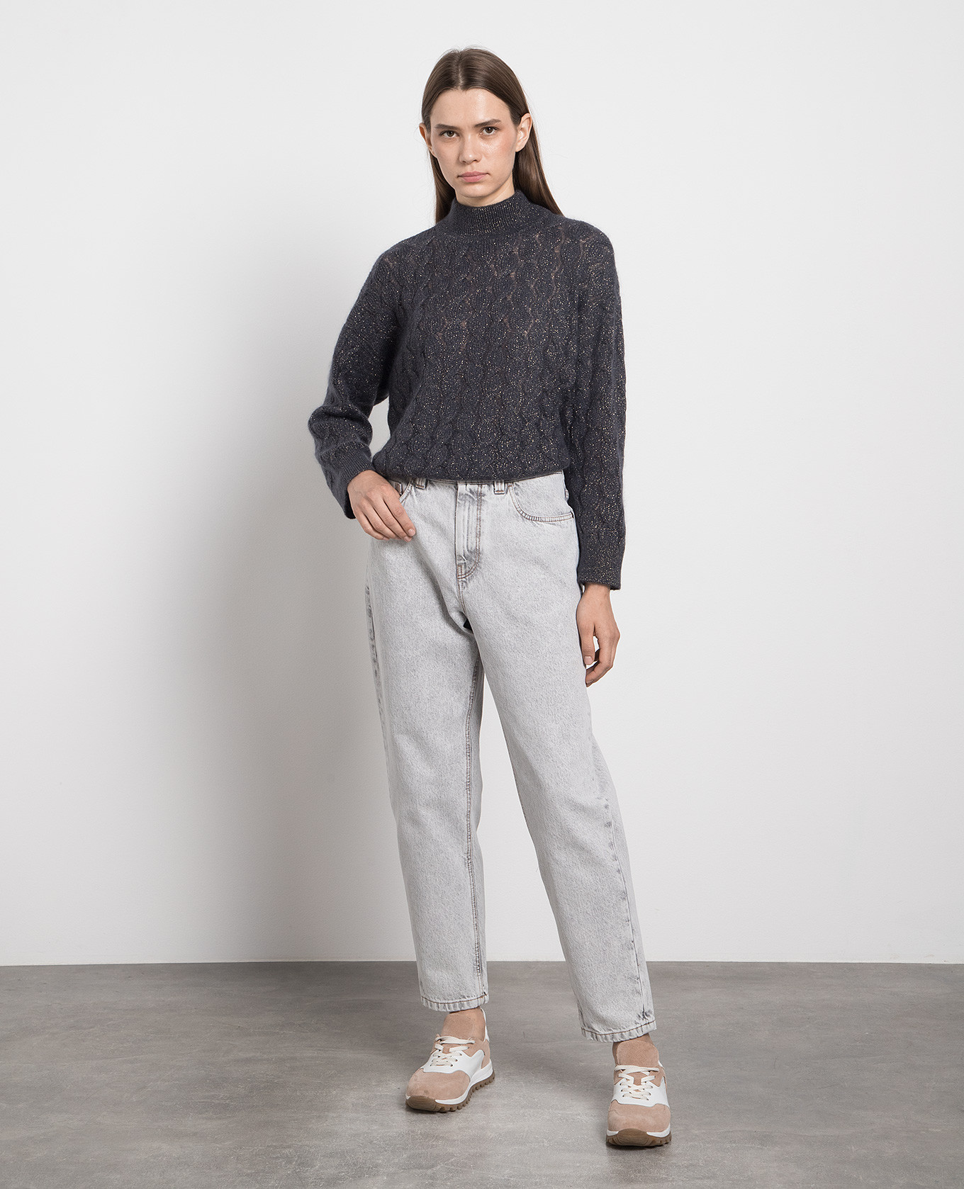 

Gray sweater with lurex Brunello Cucinelli, Grey