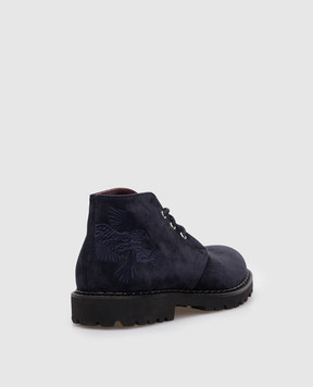 Stefano Ricci Children's suede deserts with embroidery YRU04G8025SD