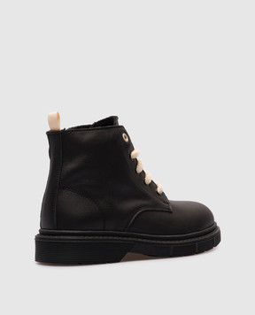 Zecchino D'oro Children's black leather shoes A1616232729