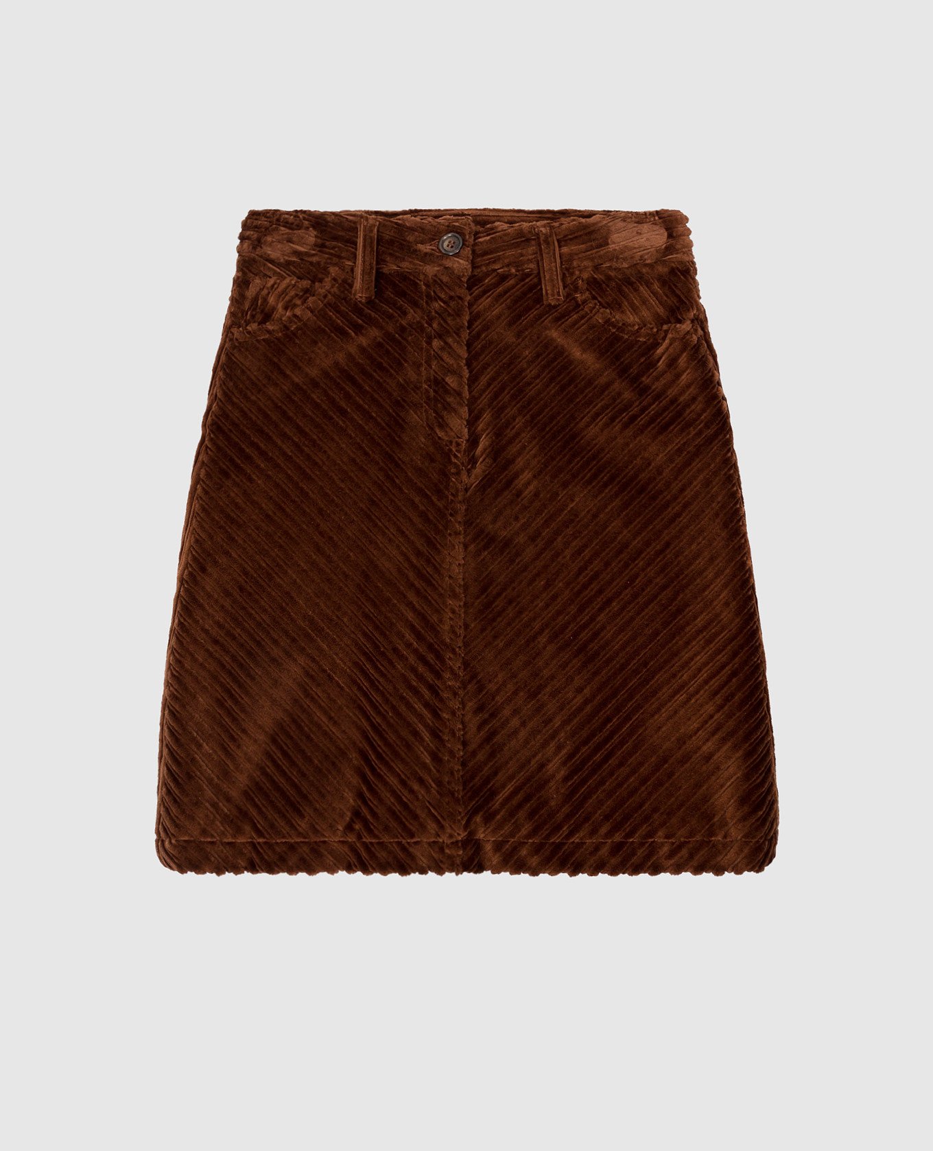 

Kids brown corduroy skirt with logo patch Dolce&Gabbana
