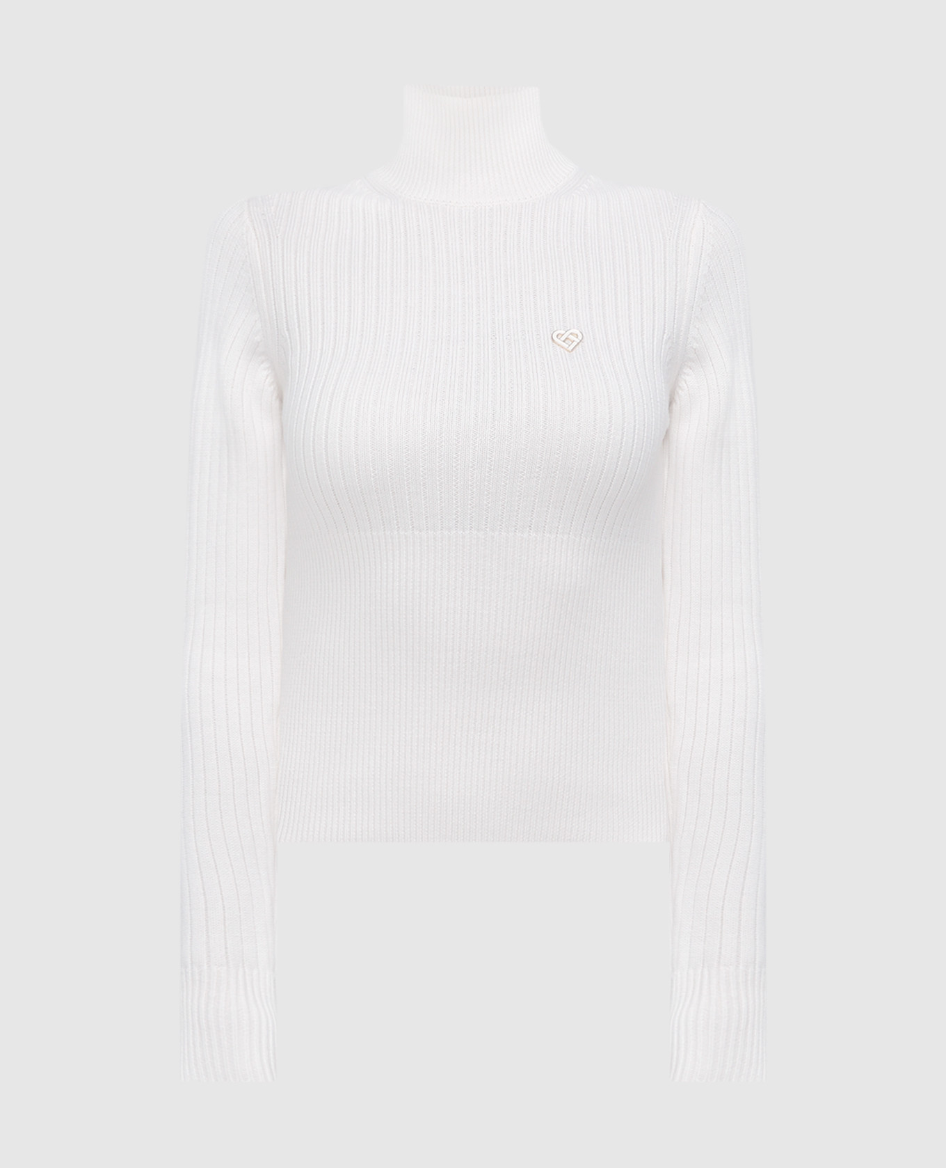 White wool golf with logo Casablanca