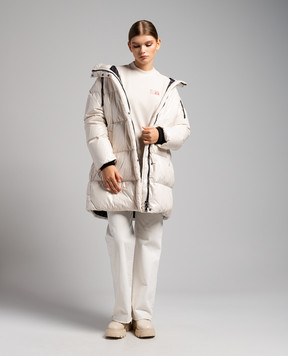 Moncler Grenoble White jumper with logo patch 8G00002899ZB
