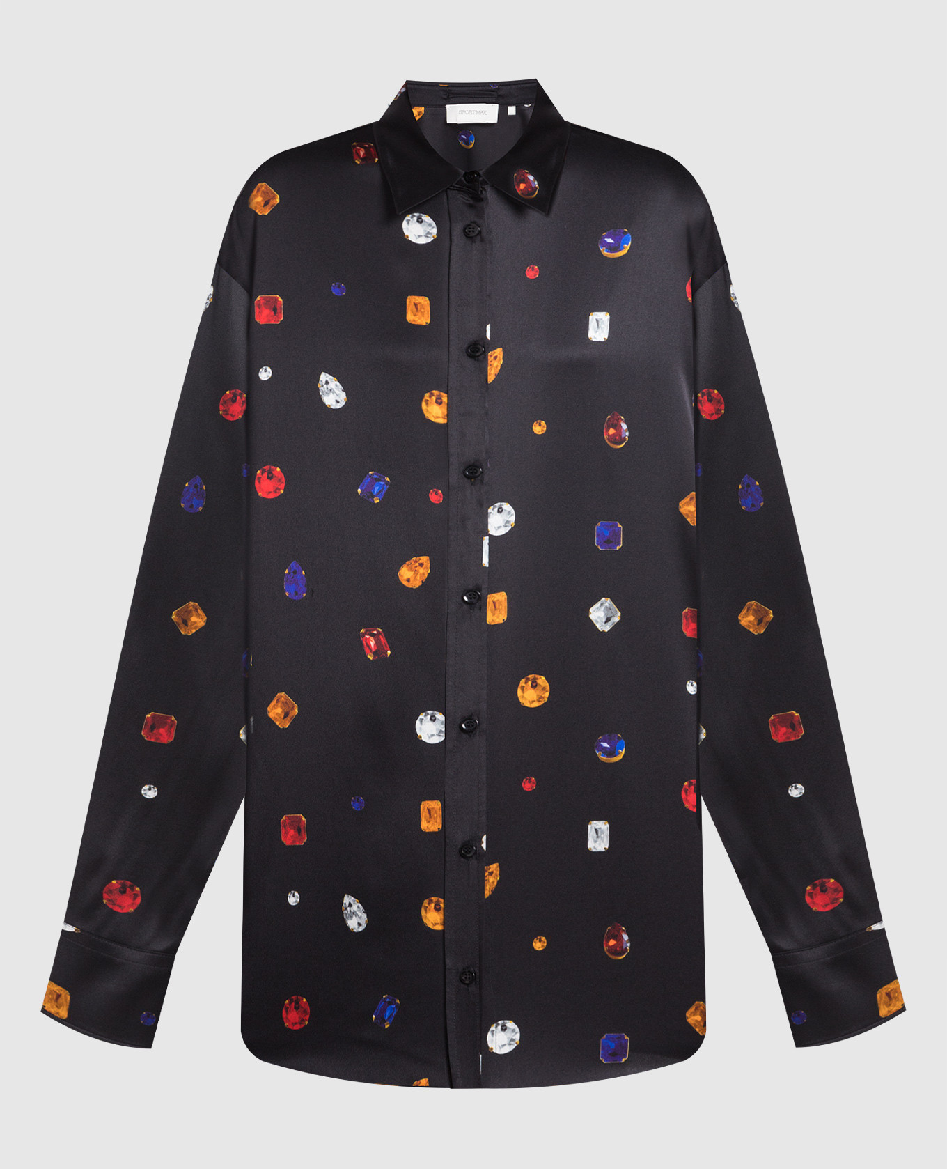 Black printed silk shirt max mara sportmax