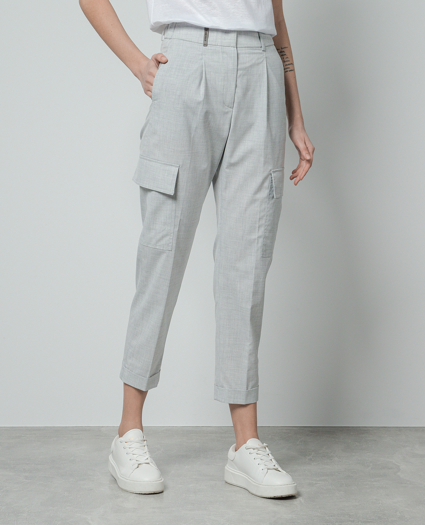 

Gray cargo pants Peserico, Grey