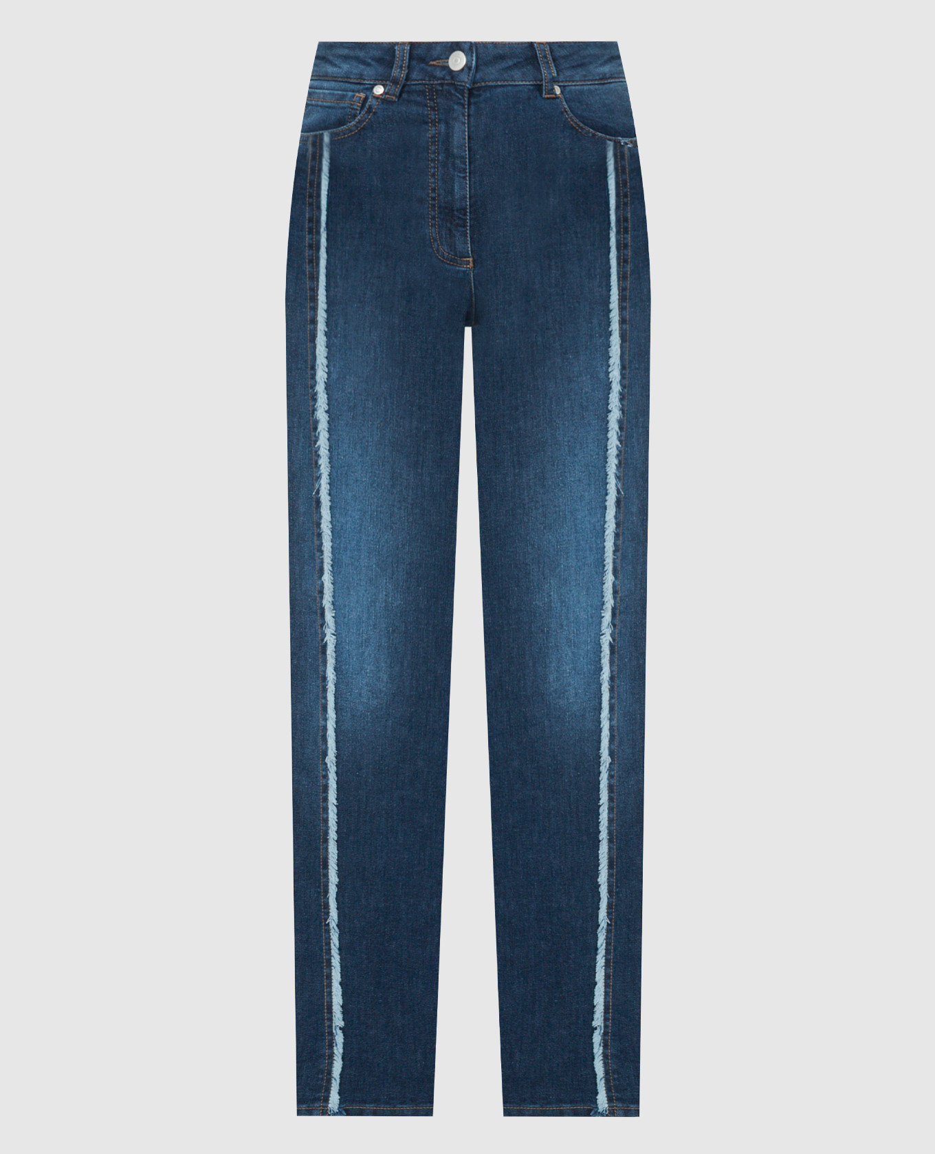 

Blue jeans with logo patch Peserico