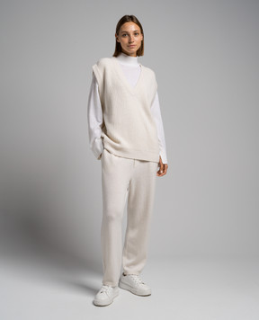LISA YANG Raine white cashmere vest 2023216