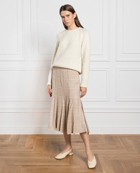 Ermanno Scervino Beige plaid skirt D432O305KKG