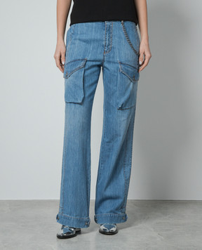 Ermanno Scervino Blue jeans with logo patch D447P314FRQ