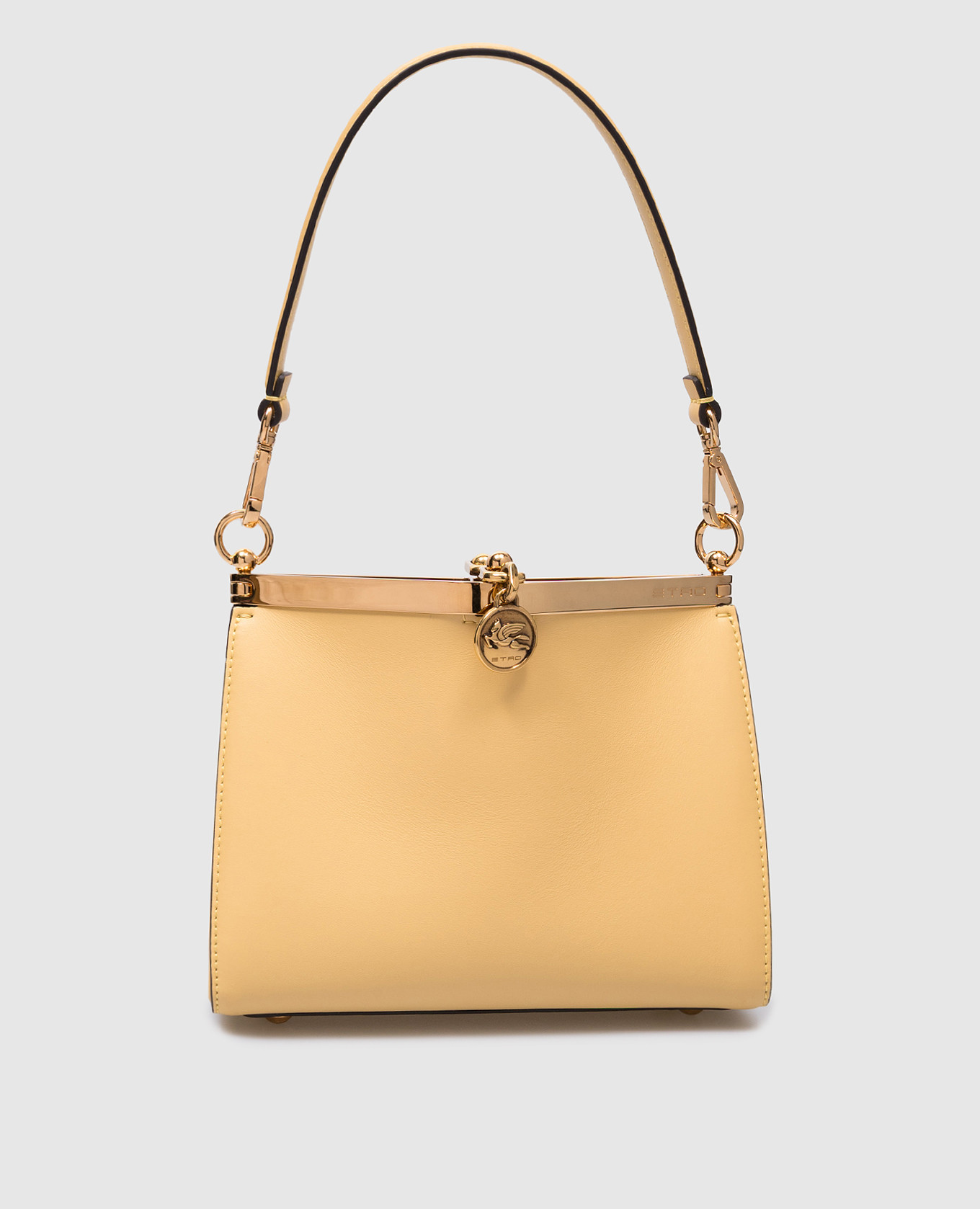 

Vela yellow leather bag with logo Etro