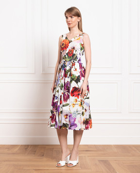 Dolce&Gabbana Midi dress in floral print F6D2STHS5DQ