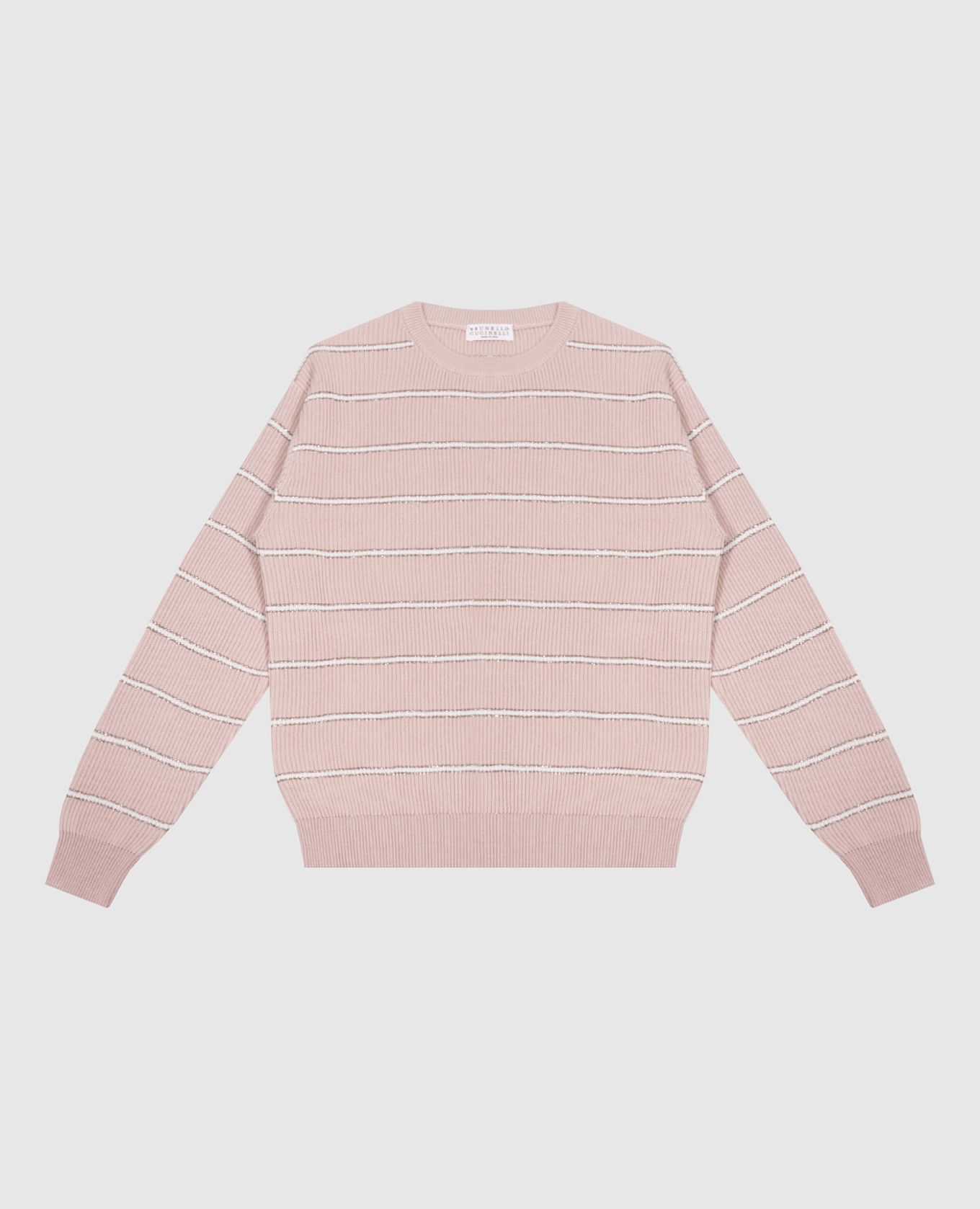 

Children's beige striped lurex jumper Brunello Cucinelli