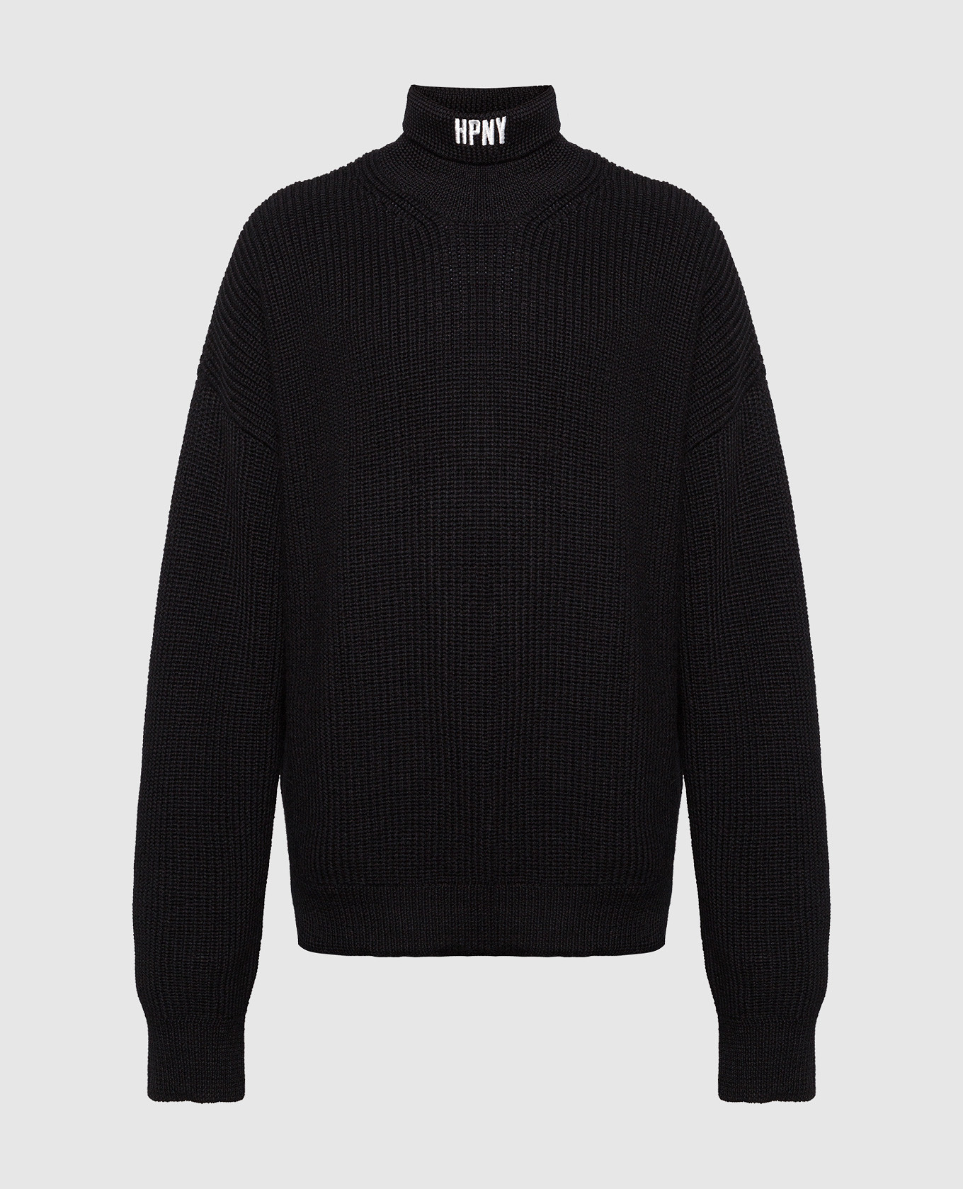 

Black wool sweater with logo embroidery Heron Preston