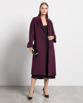 Heresis Purple coat made of wool M11120D160
