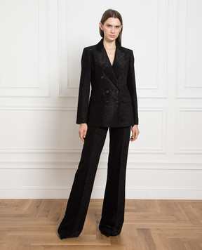Etro Black flared pants with lurex D11560488