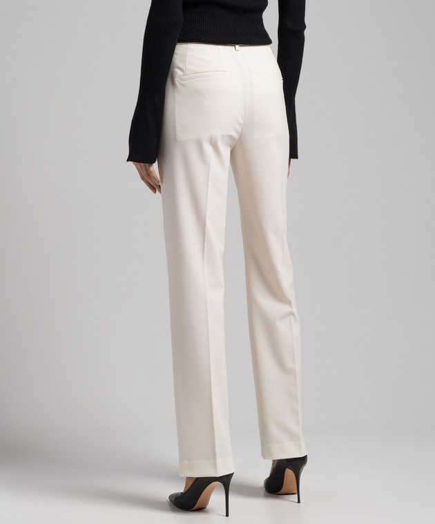 Dondup Pantaloni bianchi con logo DP713TS0009DXXX acquista