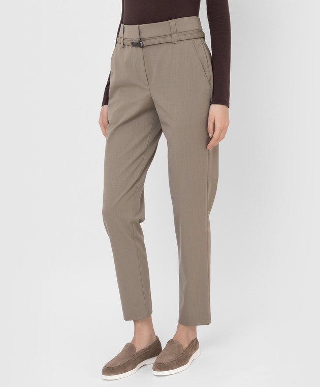 Brunello Cucinelli - High waist wool trousers MB526P7453