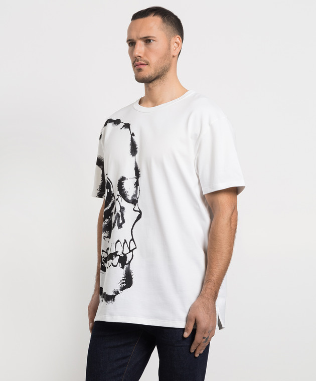 Alexander McQueen - White t-shirt with a contrasting