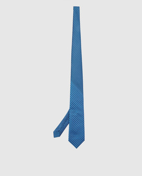 Stefano Ricci Navy blue patterned silk tie CCXDD44206