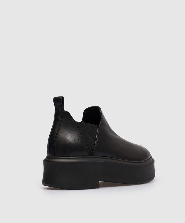 The Row - Robin black leather boots F1247L64 - shop with