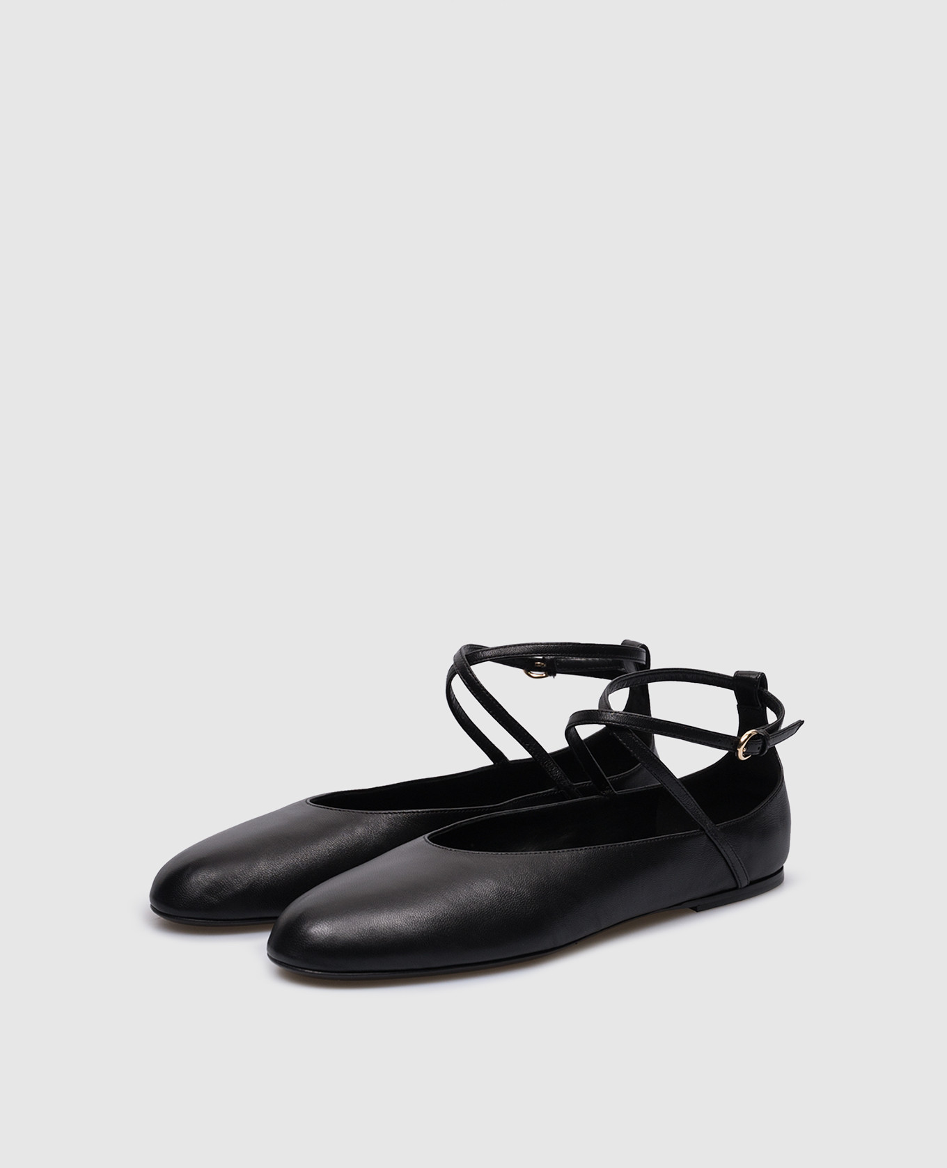 

Ballerina black leather ballet shoes CO