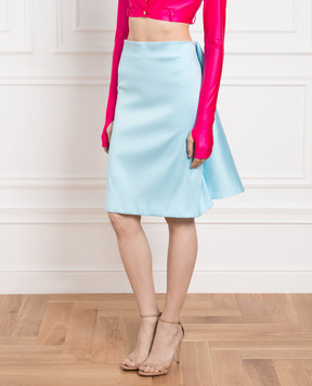 Max Mara Sportmax Blue skirt with drapery BEIRA