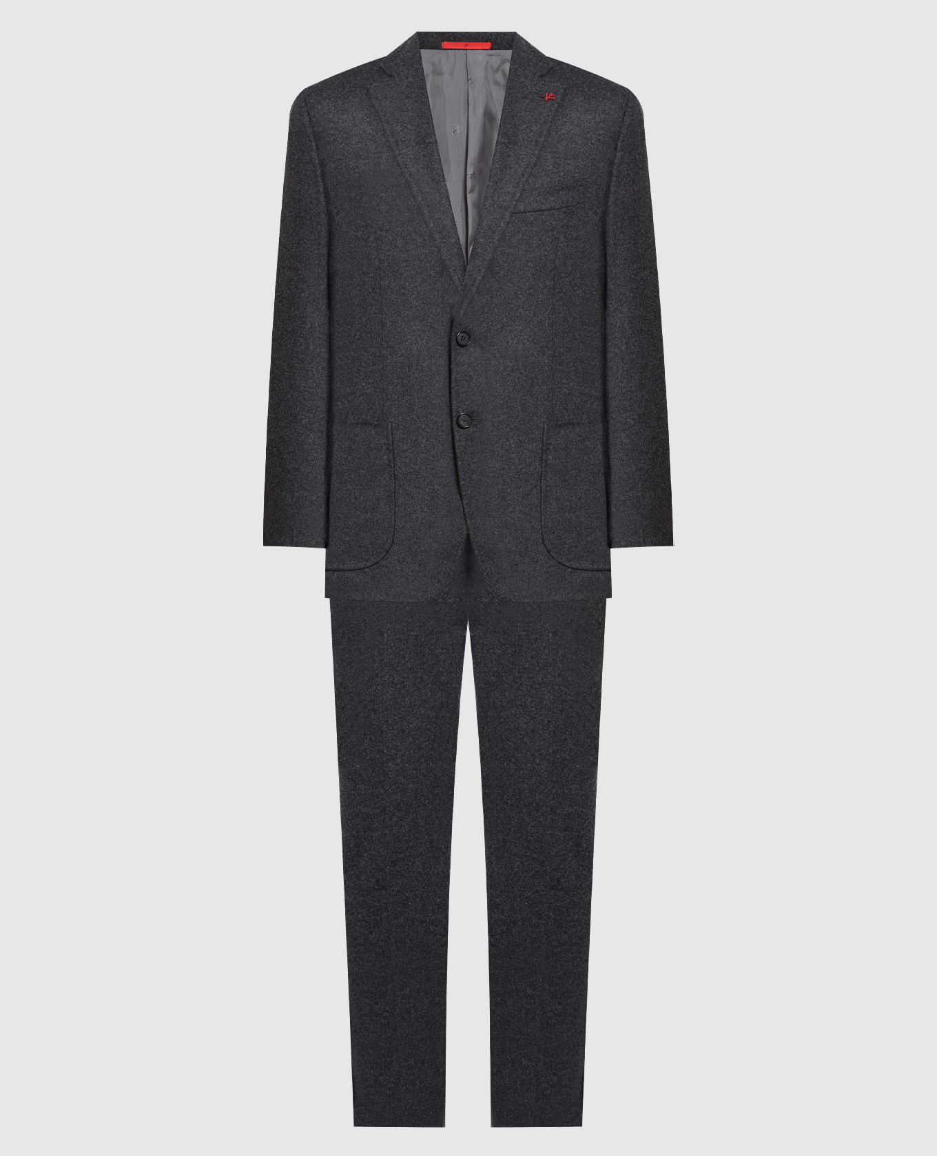Gray wool and cashmere suit ISAIA, Grey