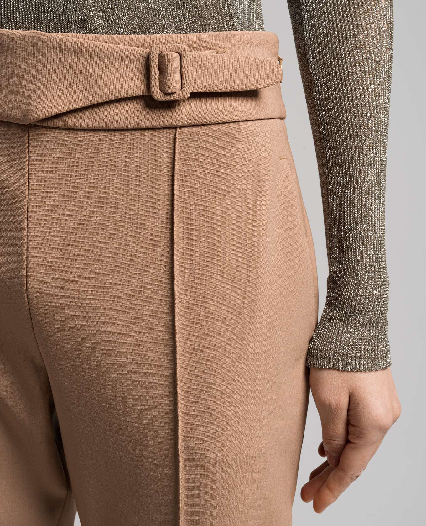Brown pants made of wool with a strap Ermanno Scervino 5