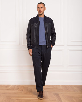 ISAIA Blue T-shirt MCI154JP001