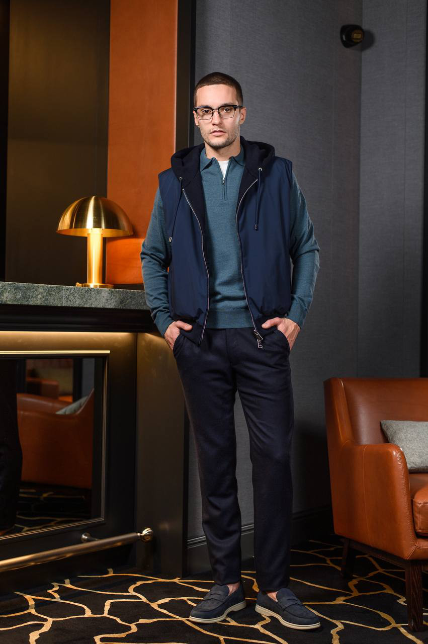 

Blue wool polo shirt Cashmere&Whiskey