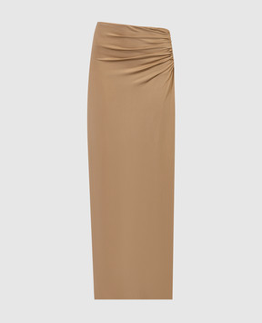 Magda Butrym Brown skirt with drapery SKIRT01177424