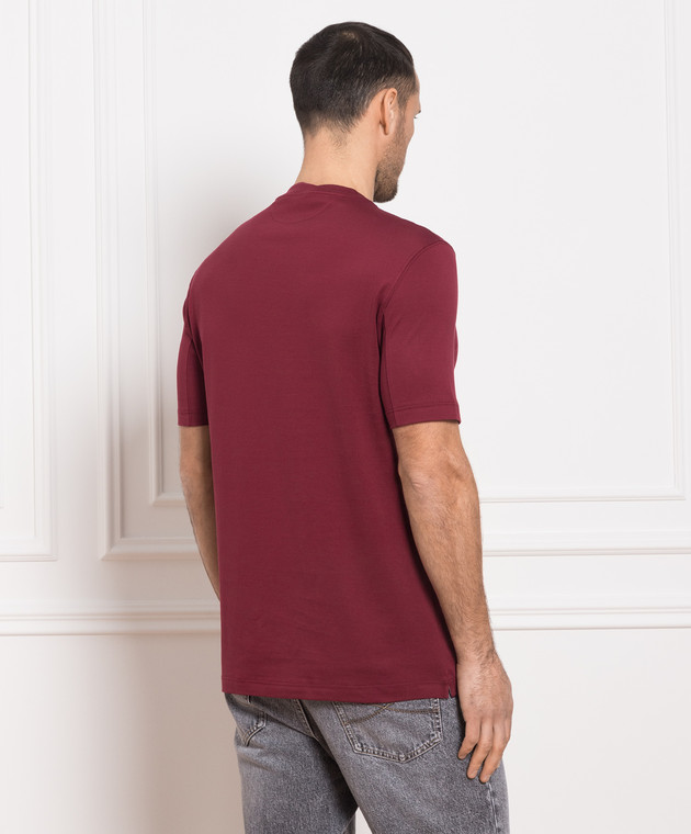 Brunello Cucinelli - Maroon t-shirt with Dream out loud print