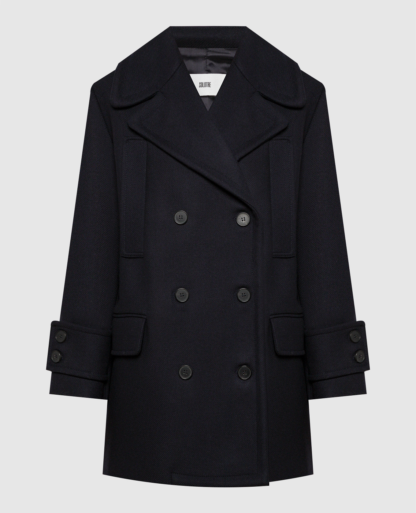 

Blue double-breasted coat Solotre