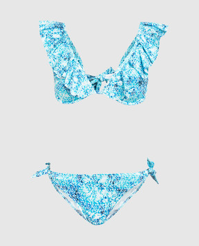 Vilebrequin Blue bodice from Lizzy swimsuit in a print LZZU3H71