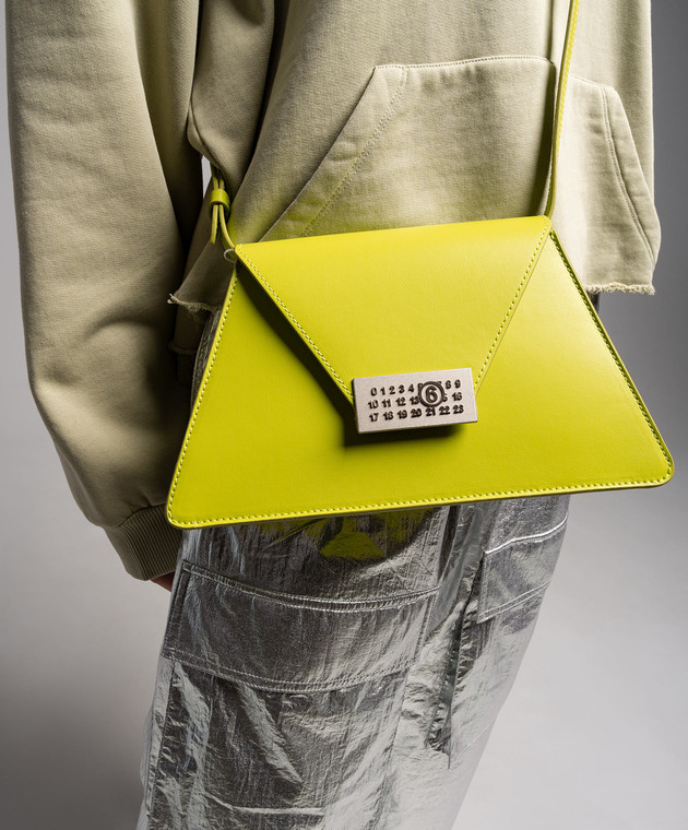 Maison Margiela MM6 - Numeric green leather bag in origami style