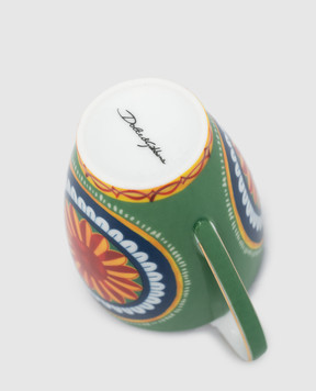 Dolce&Gabbana Porcelain mug for cream in an ethnic print TC0095TCA17