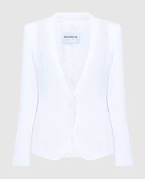 Dondup White jacket with linen DJ521LS0015DXXX