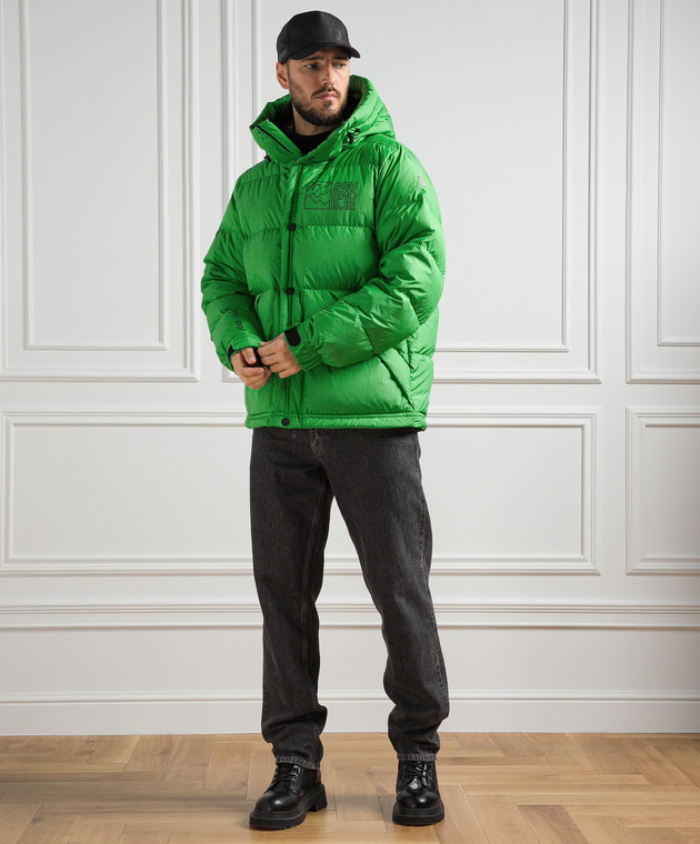 Moncler Grenoble - Cristaux green down jacket with logo