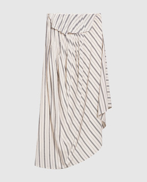 Marc Le Bihan Beige striped skirt 2521