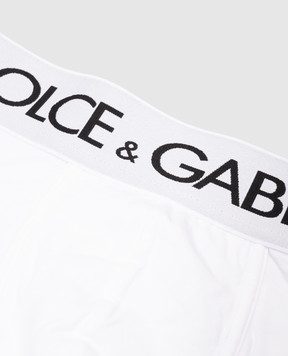 Dolce&Gabbana White boxer briefs with logo pattern M4B97JONN97