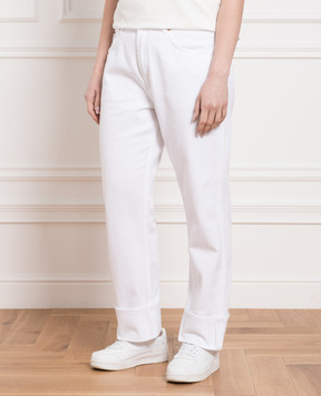 Marina Rinaldi White jeans with lapels ISTINTO