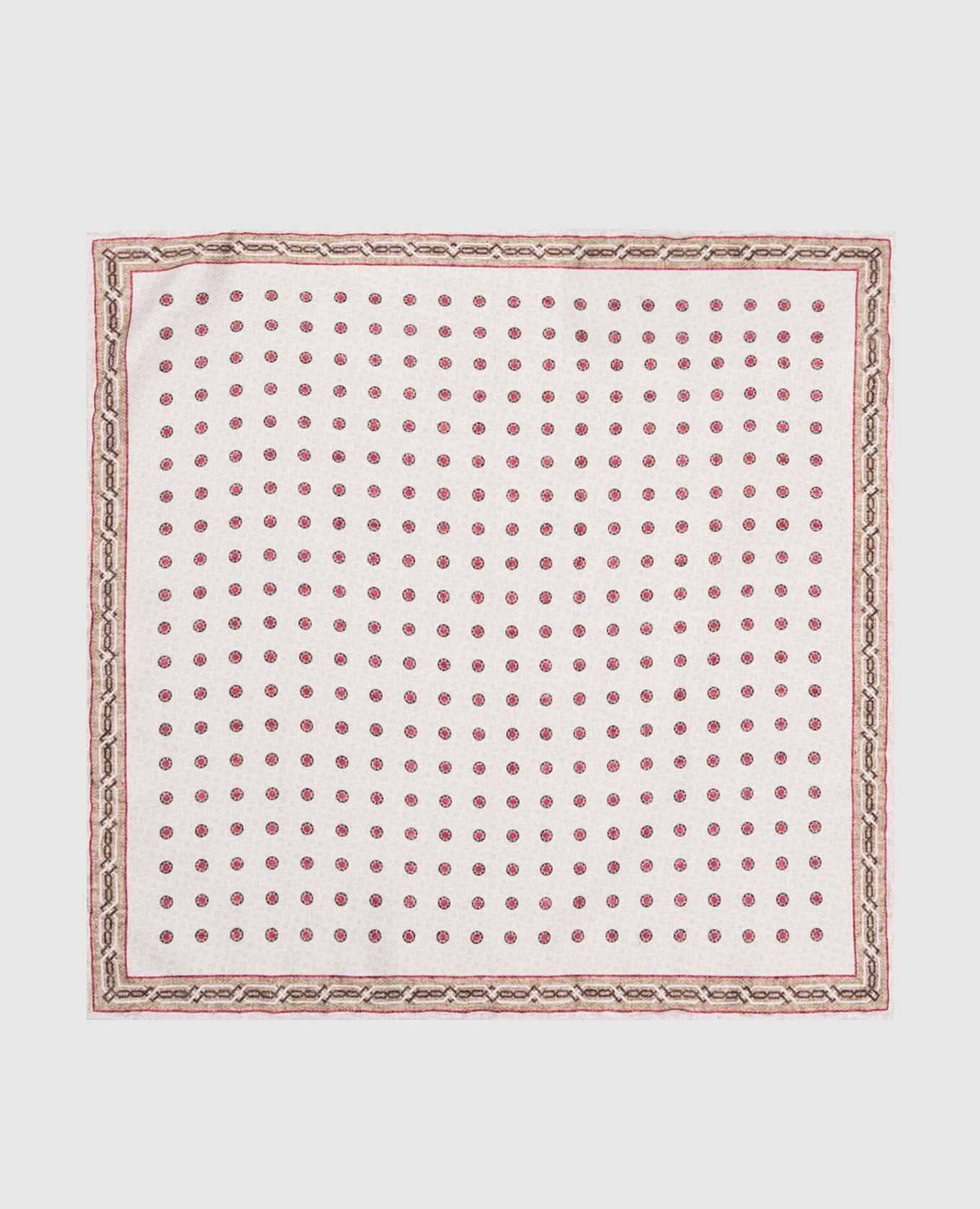 

Beige double-sided pache scarf made of silk in a geometric pattern Brunello Cucinelli