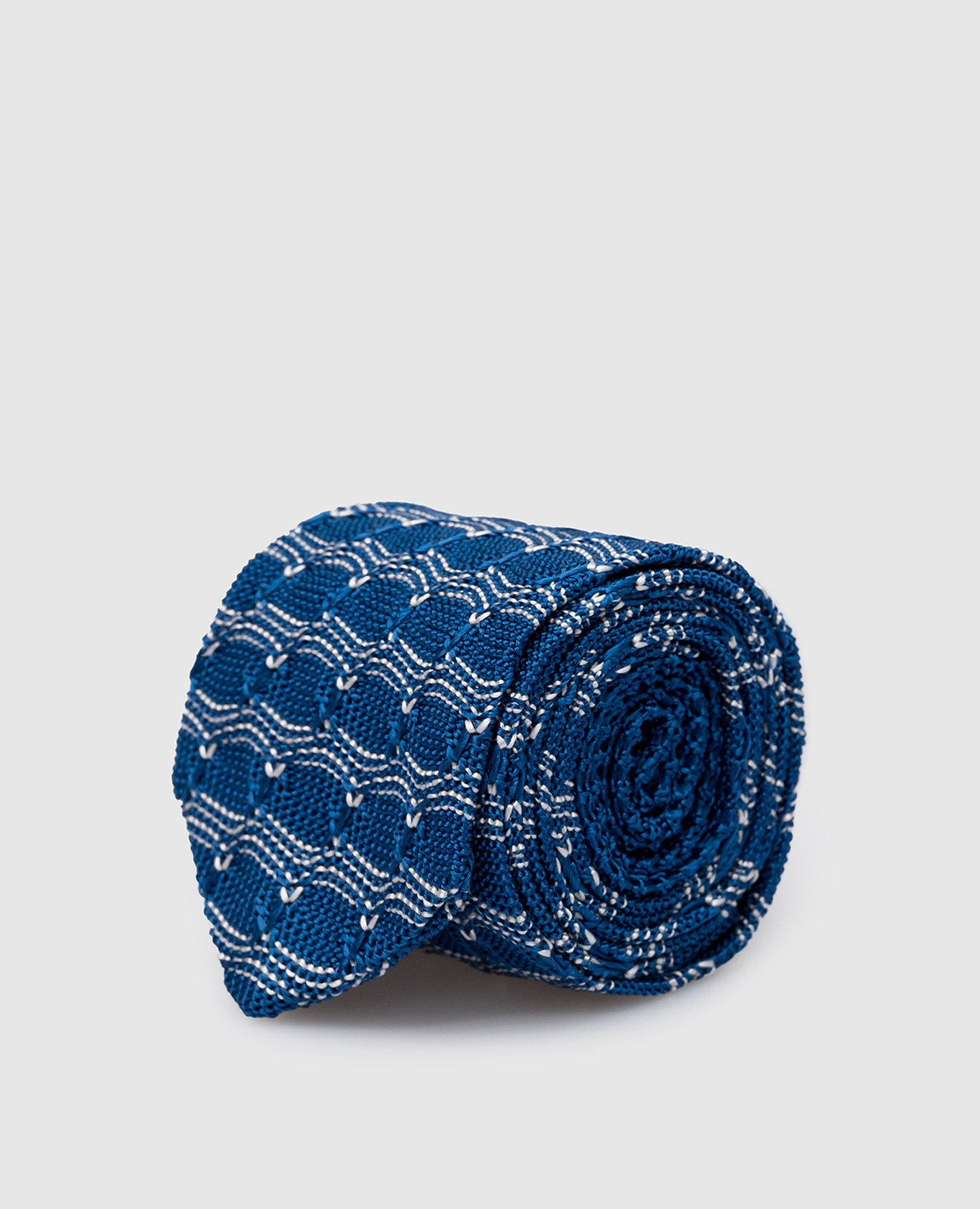 Stefano Ricci Children's blue patterned silk tie