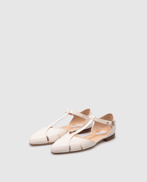 Gabriela Hearst Harlow beige leather ballet flats 3248120SG001