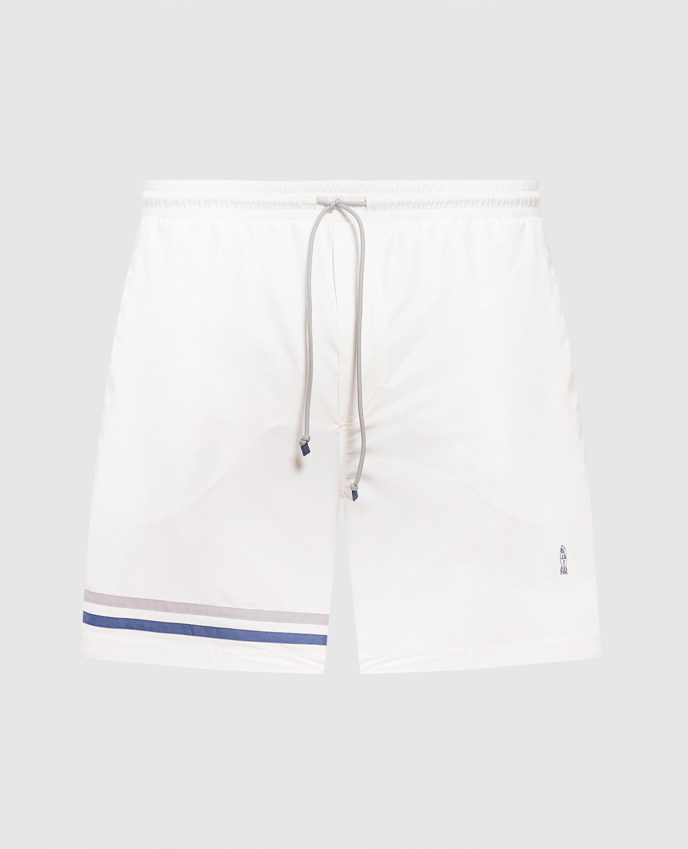 Brunello Cucinelli - White swim shorts with logo embroidery