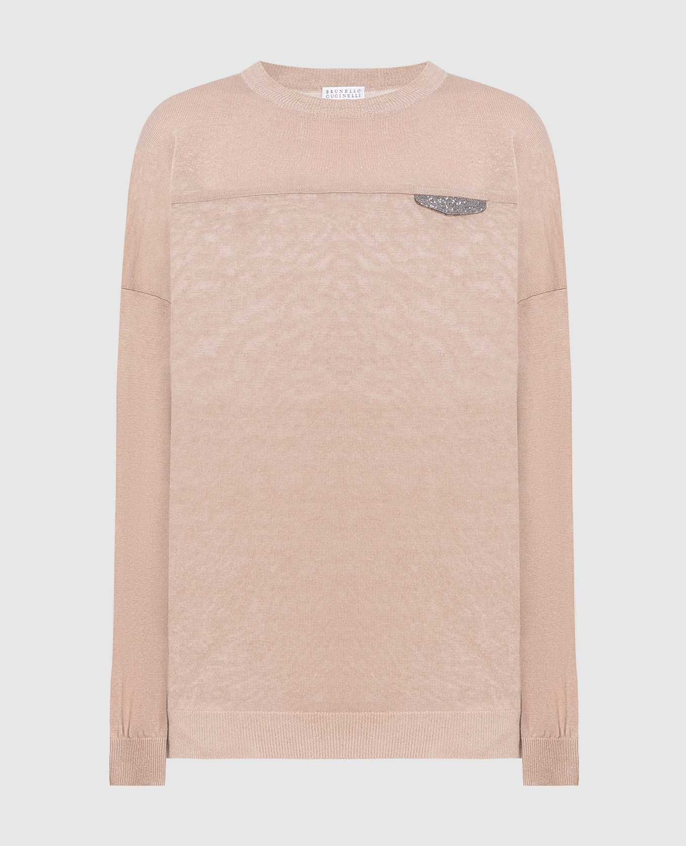 

Brown jumper with monil chain Brunello Cucinelli