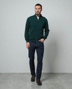 Cashmere&Whiskey Green cashmere cardigan 356N