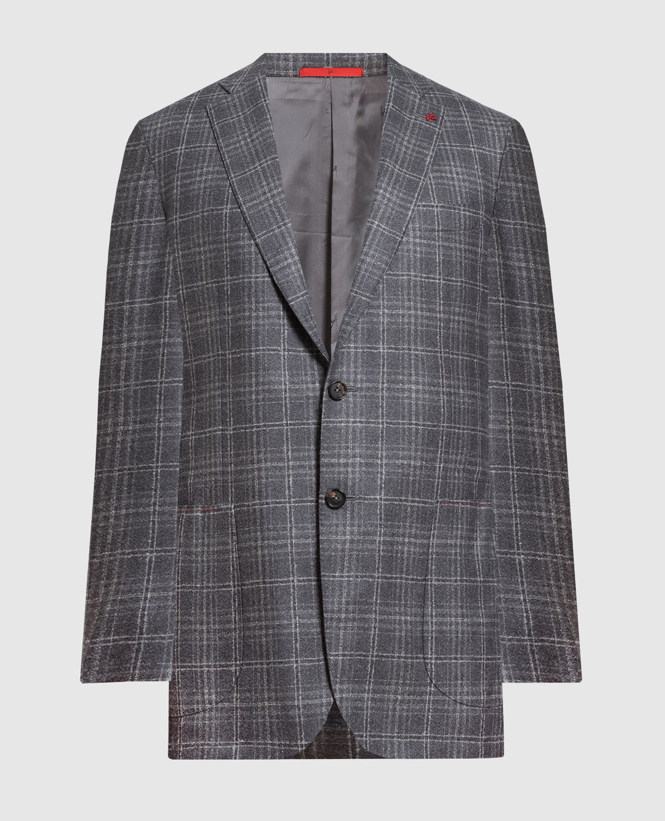 

Gray check wool blazer ISAIA, Grey